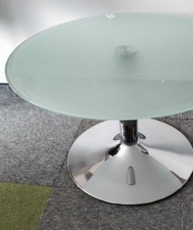 Stolik kawowy szklany okrągły śr. 80 cm
